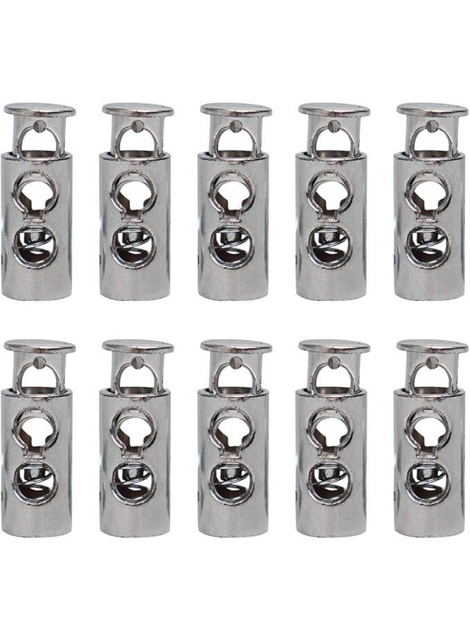 ماى سوق قفل حبل معدني مزدوج الفتحات - مشبك تثبيت للأربطة والملابس والشنط - متين وعملي. - Image 1